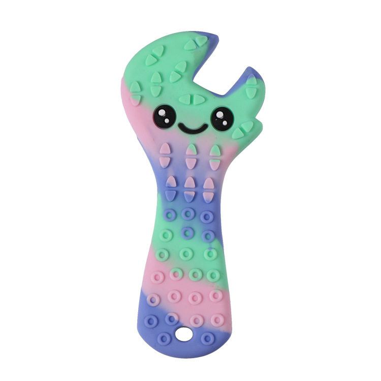 Baby Teething Toys for 0-6 Months 6-12 Months Freezer BPA Free Silicone Baby Molar Teether Chew Toys Hammer Wrench Spanner So on